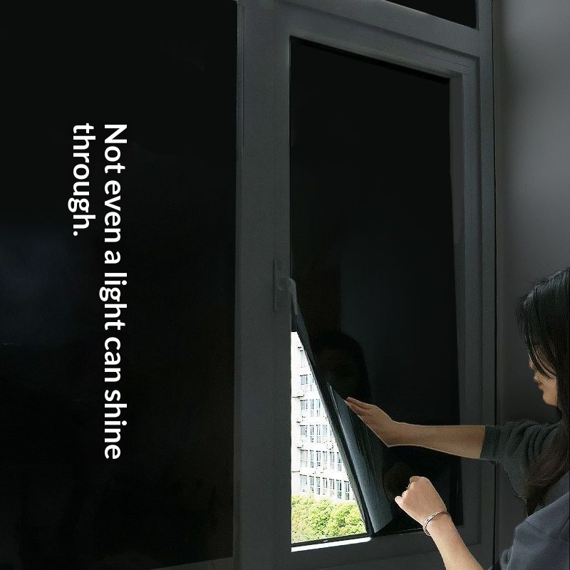 Black Blackout Heat-insulating Anti-peeking Pure Black Glass Film — photo 3