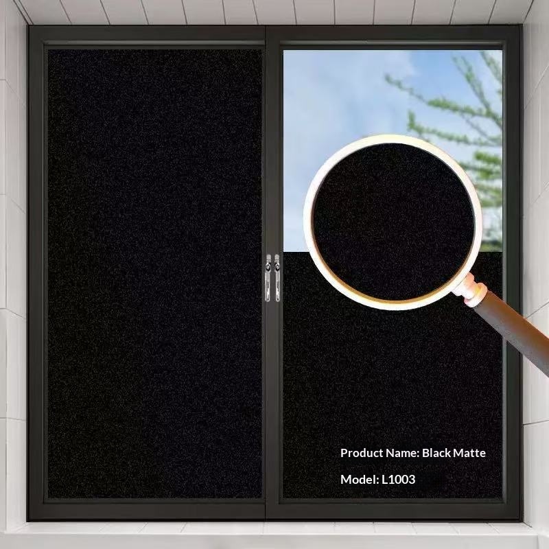 Black Blackout Heat-insulating Anti-peeking Pure Black Glass Film — photo 7