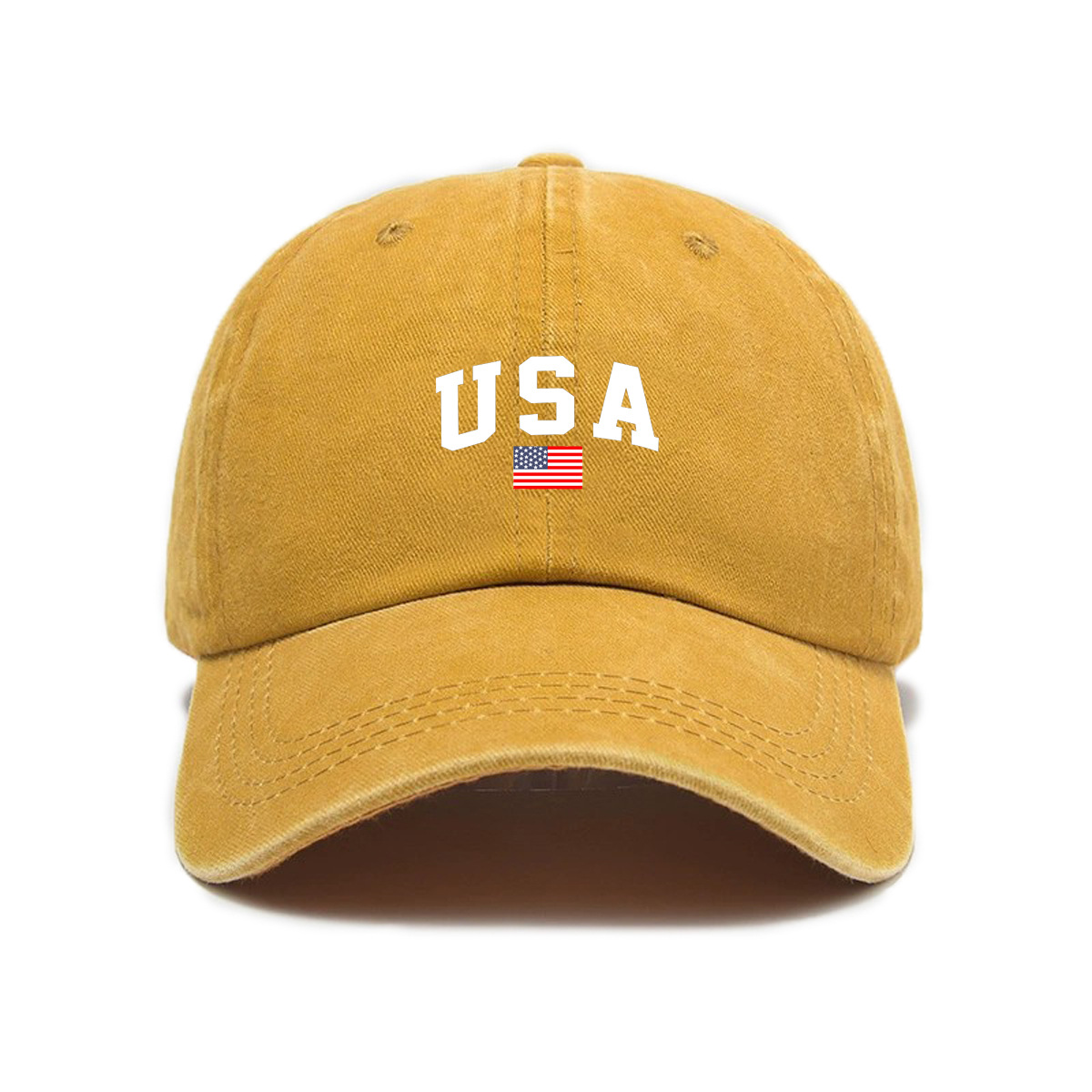 Letter-print Washed-and-distressed Soft-crown Vintage Baseball Cap — photo 3