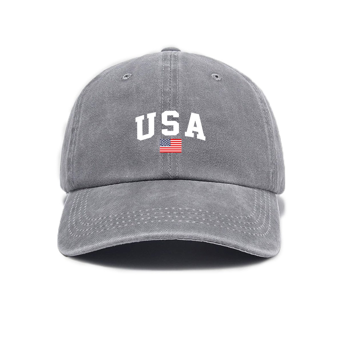Letter-print Washed-and-distressed Soft-crown Vintage Baseball Cap — photo 12
