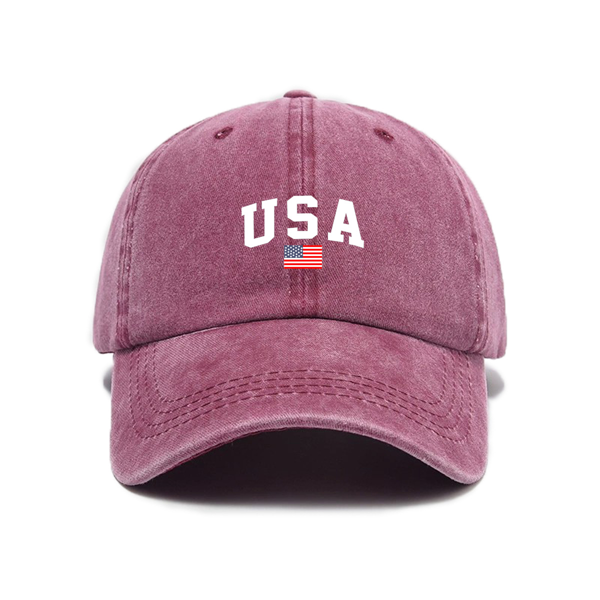 Letter-print Washed-and-distressed Soft-crown Vintage Baseball Cap — photo 5