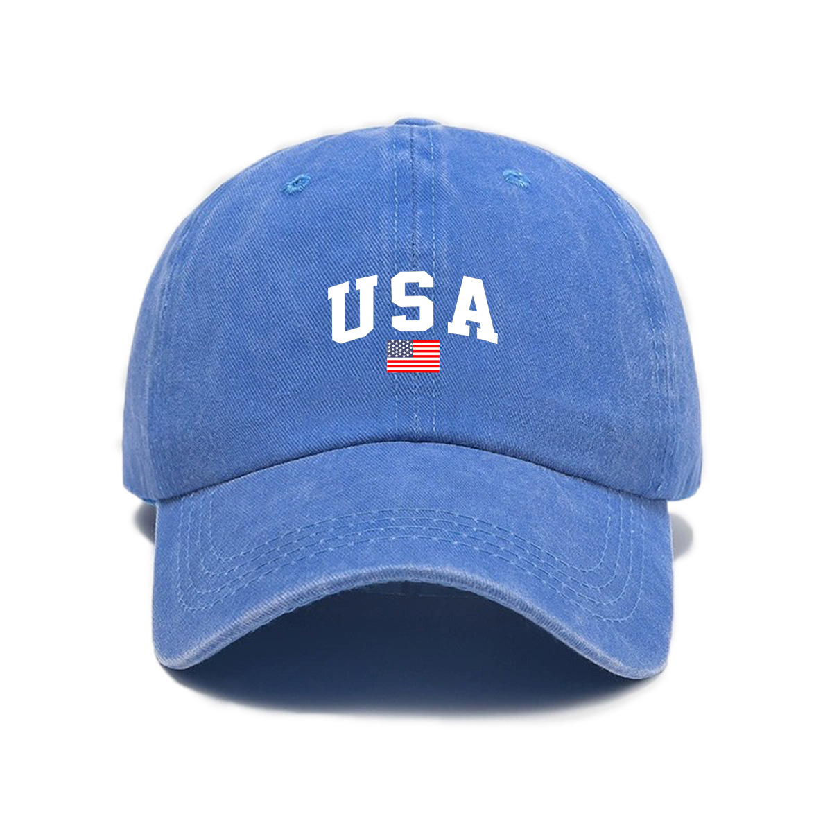 Letter-print Washed-and-distressed Soft-crown Vintage Baseball Cap — photo 6