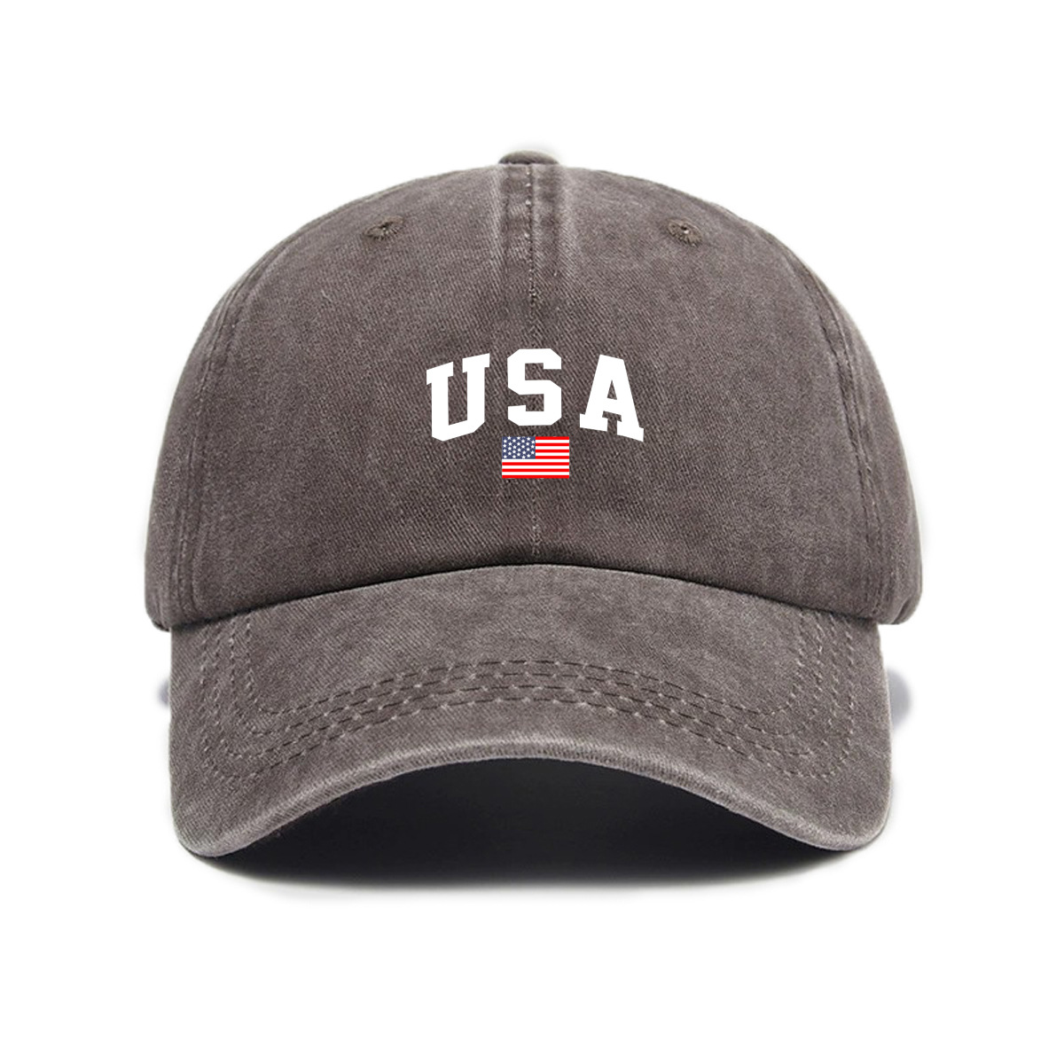Letter-print Washed-and-distressed Soft-crown Vintage Baseball Cap — photo 7