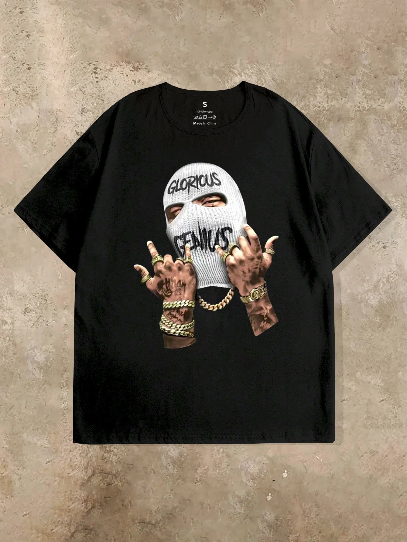 Men's Round Neck T-shirt Retro Short Sleeve