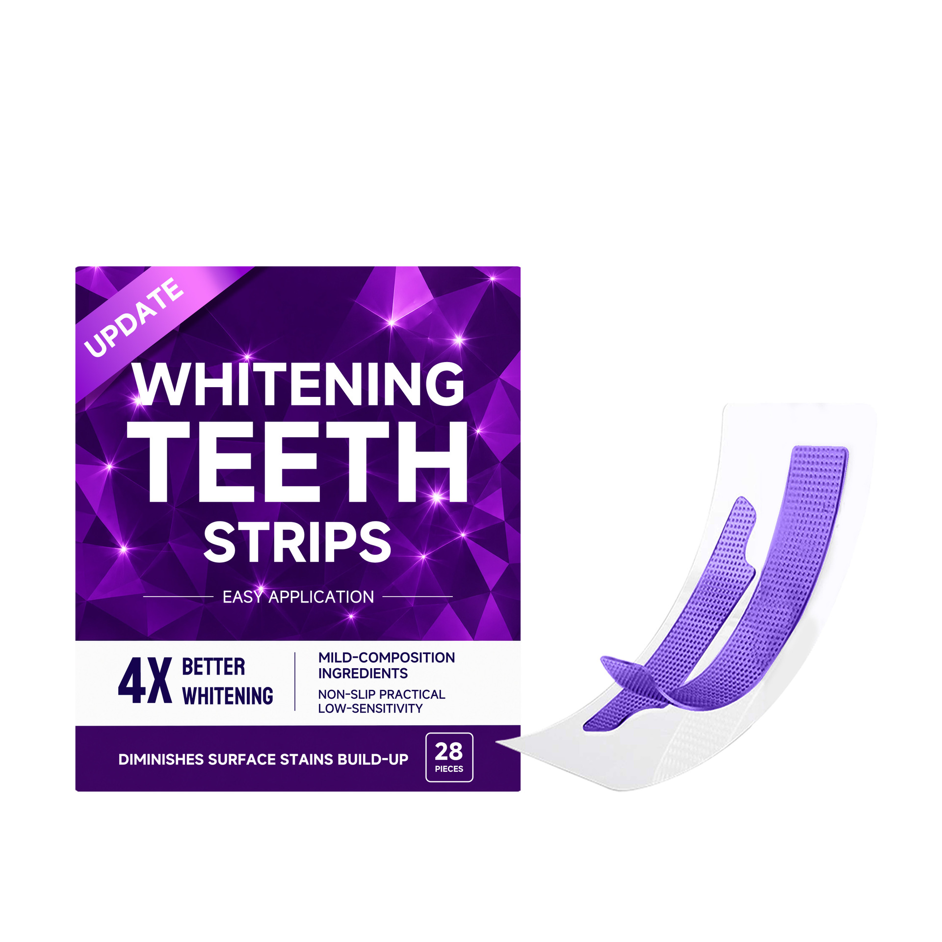Purple Teeth-stain Removal Strips With A Refreshing Mint Breath Freshener — photo 5