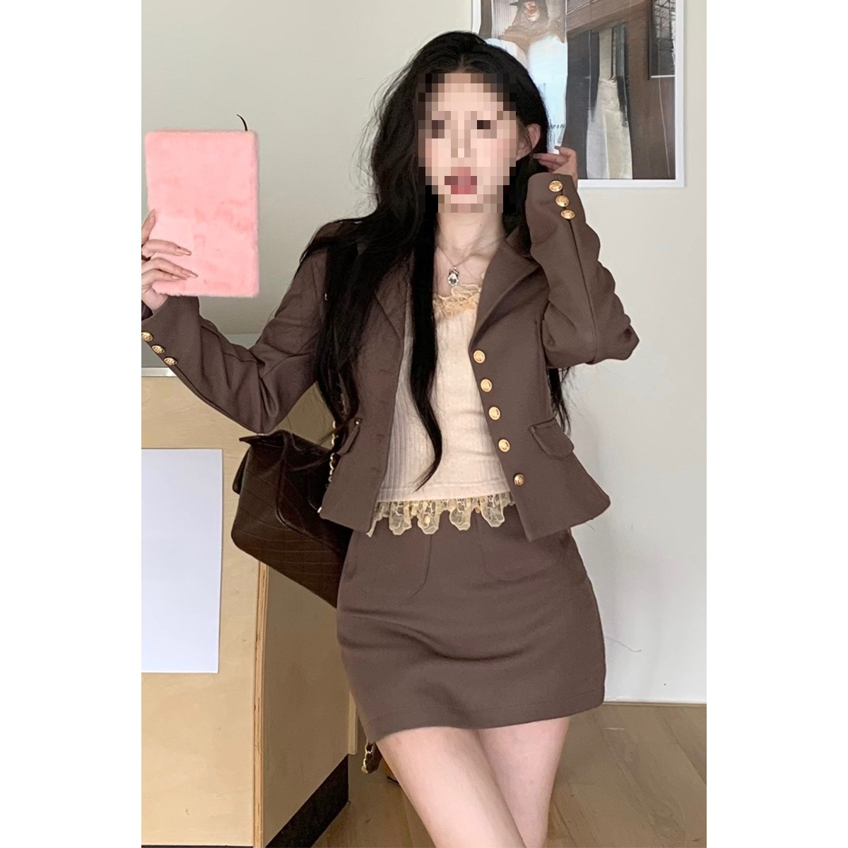 Spring Casual Blazer And Skirt Womens Two-piece Set — photo 4
