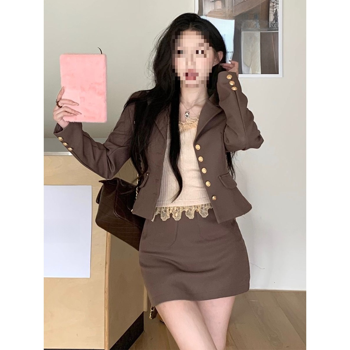 Spring Casual Blazer And Skirt Womens Two-piece Set — photo 7