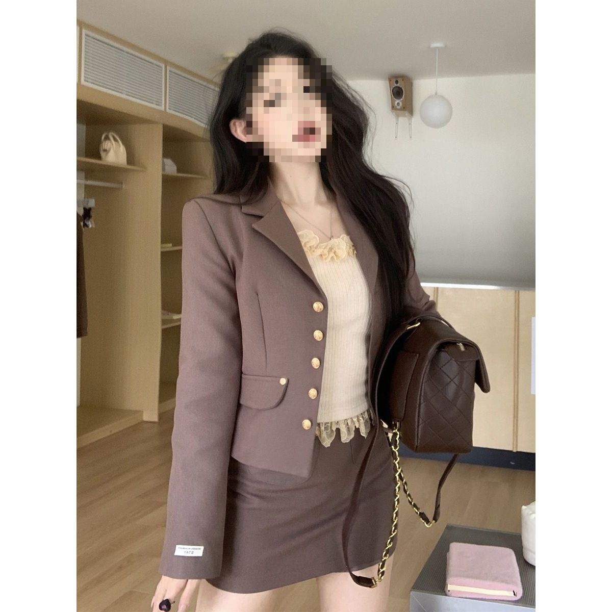 Spring Casual Blazer And Skirt Womens Two-piece Set — photo 8