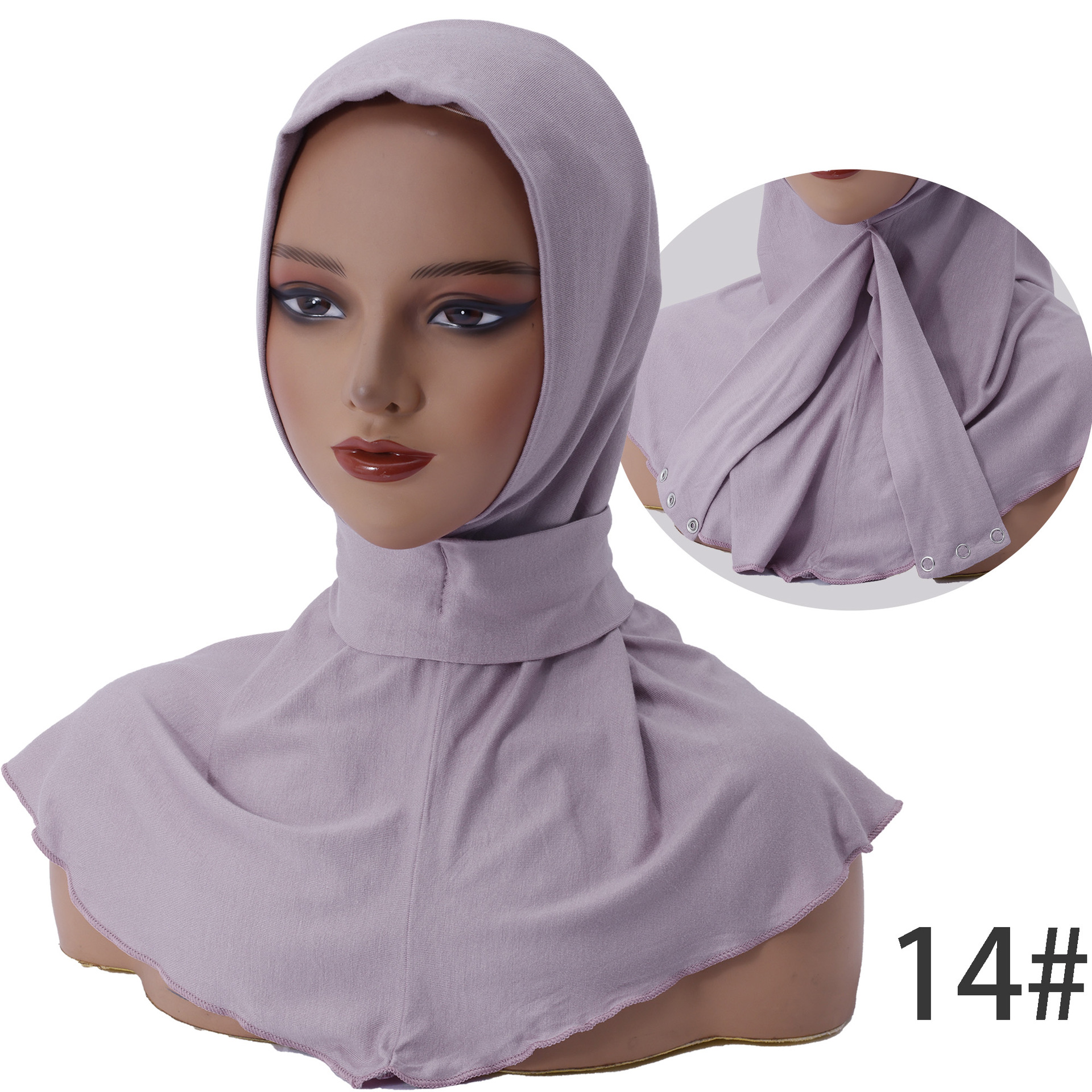 Womens Modal Cotton Headscarf Cap With Three Buttons — photo 3