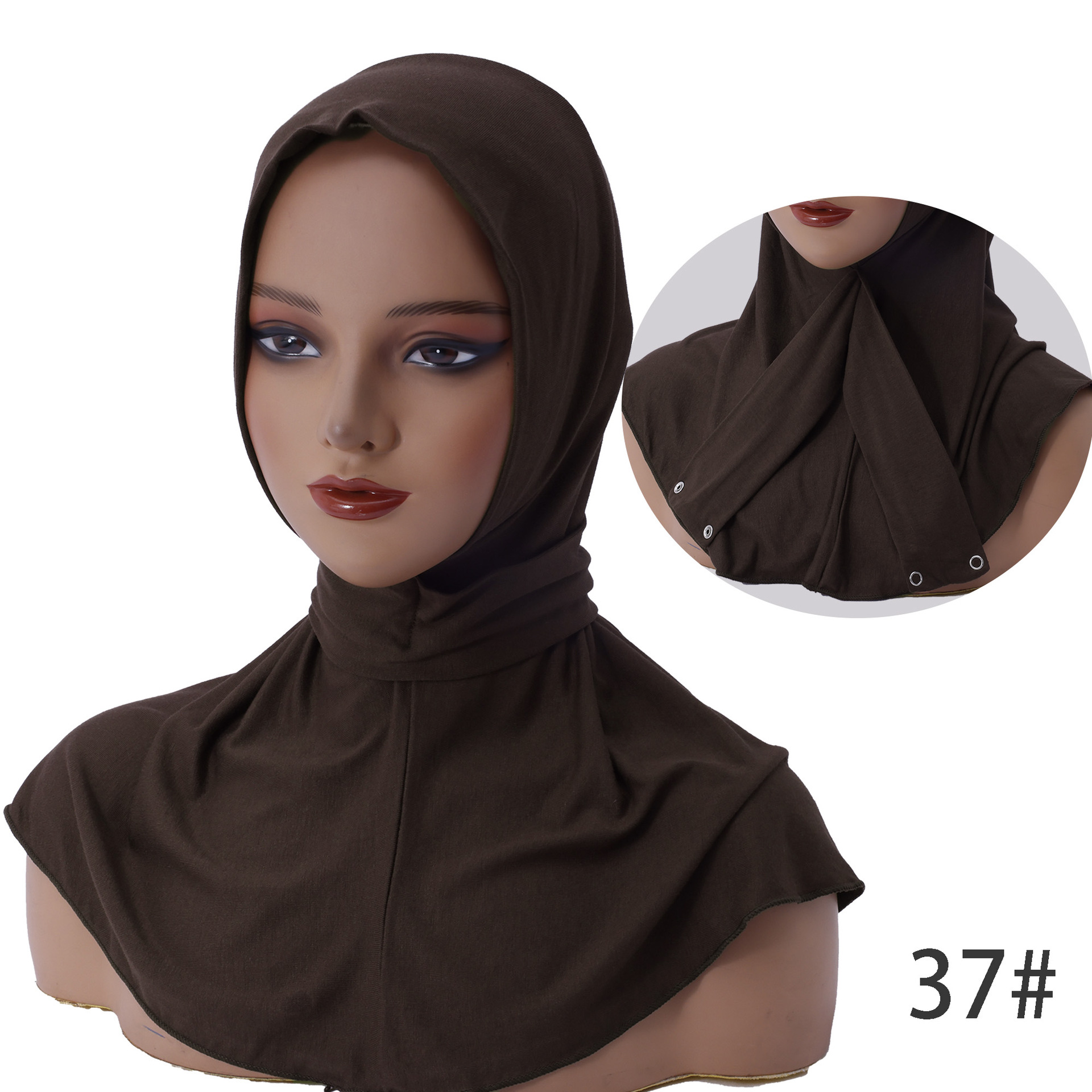 Womens Modal Cotton Headscarf Cap With Three Buttons — photo 6