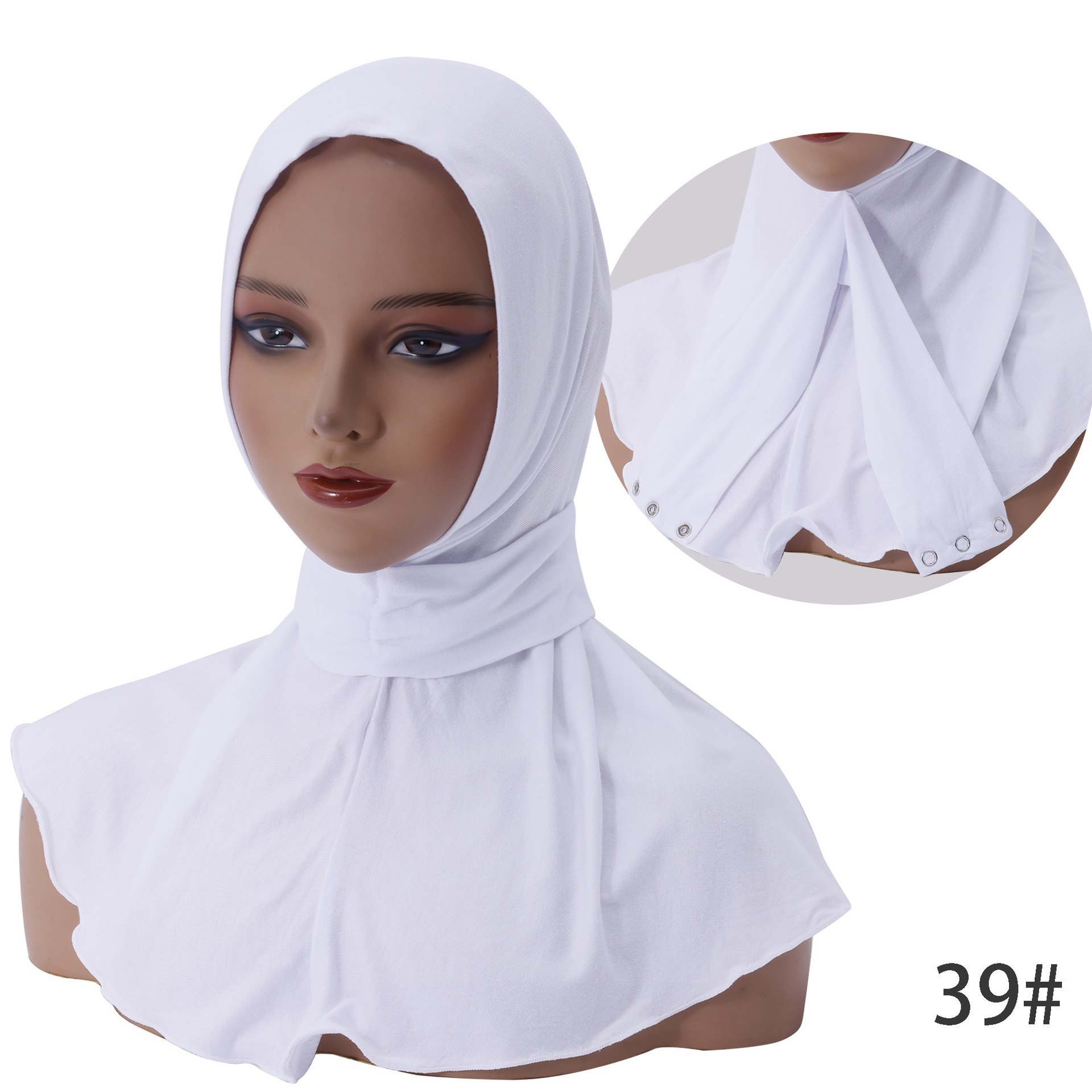 Womens Modal Cotton Headscarf Cap With Three Buttons — photo 9