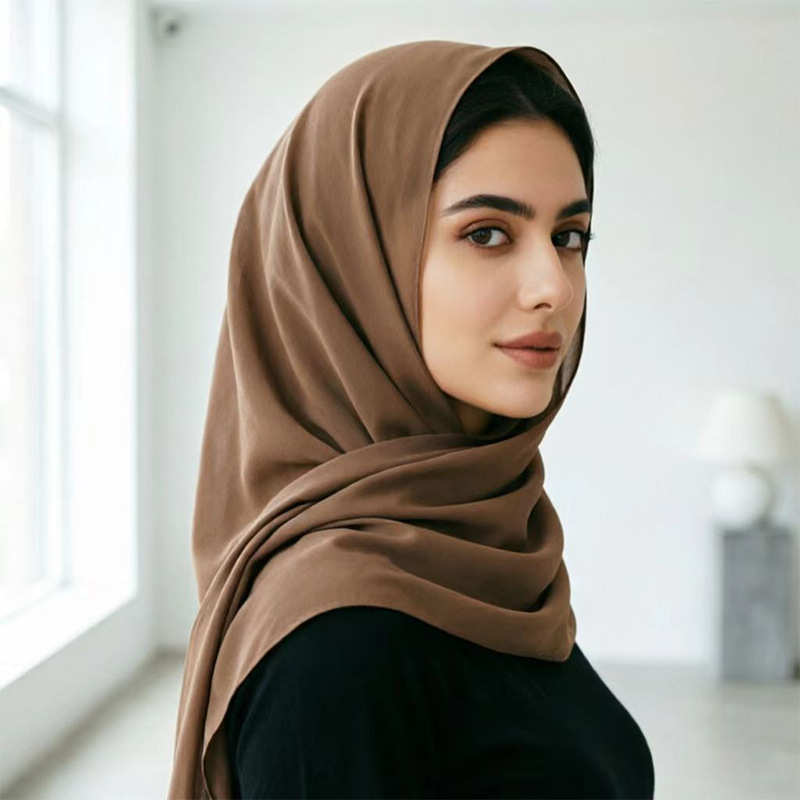 Pearl Chiffon Hooded Long Scarf Lightweight And Skin-friendly — photo 4