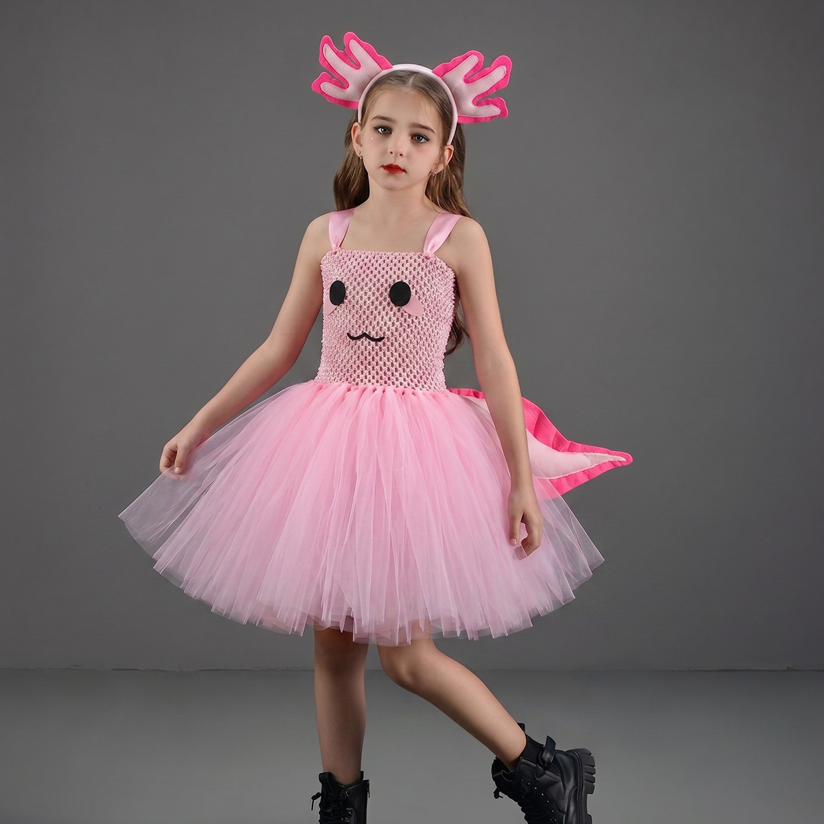 Little Girls Axolotl Animal-Character Cosplay Dress — photo 5