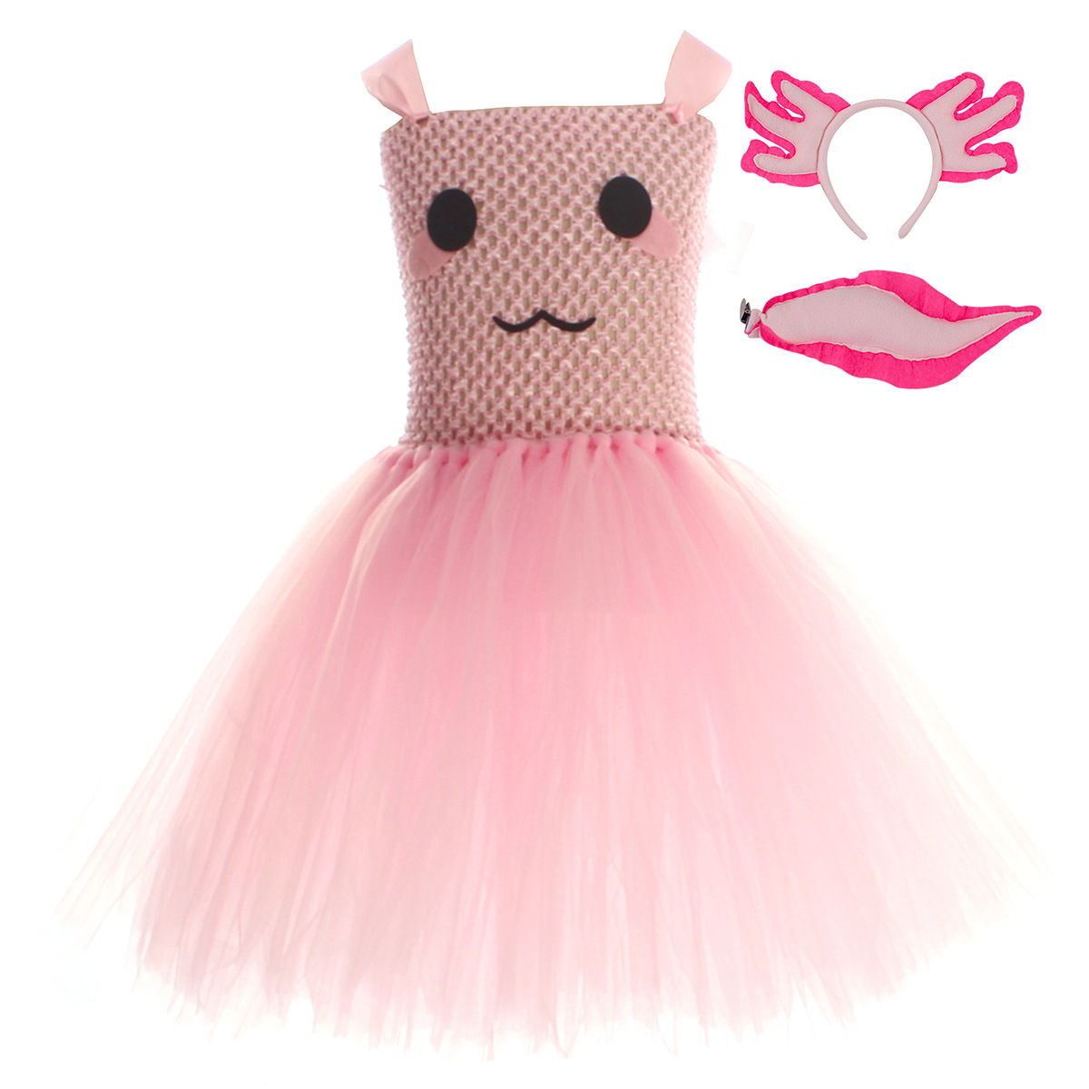 Little Girls Axolotl Animal-Character Cosplay Dress — photo 6