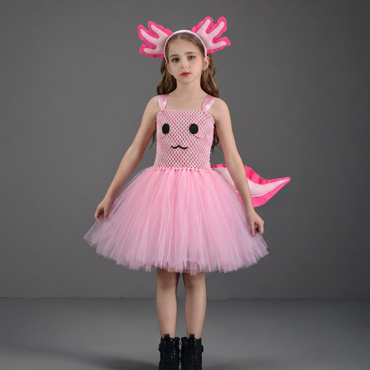 Little Girls Axolotl Animal-Character Cosplay Dress — photo 7