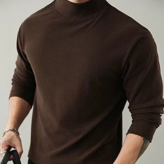Fleece-Lined Mock Neck Top — photo 6