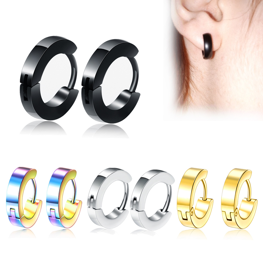 Minimalist Stainless Steel Earrings — photo 4