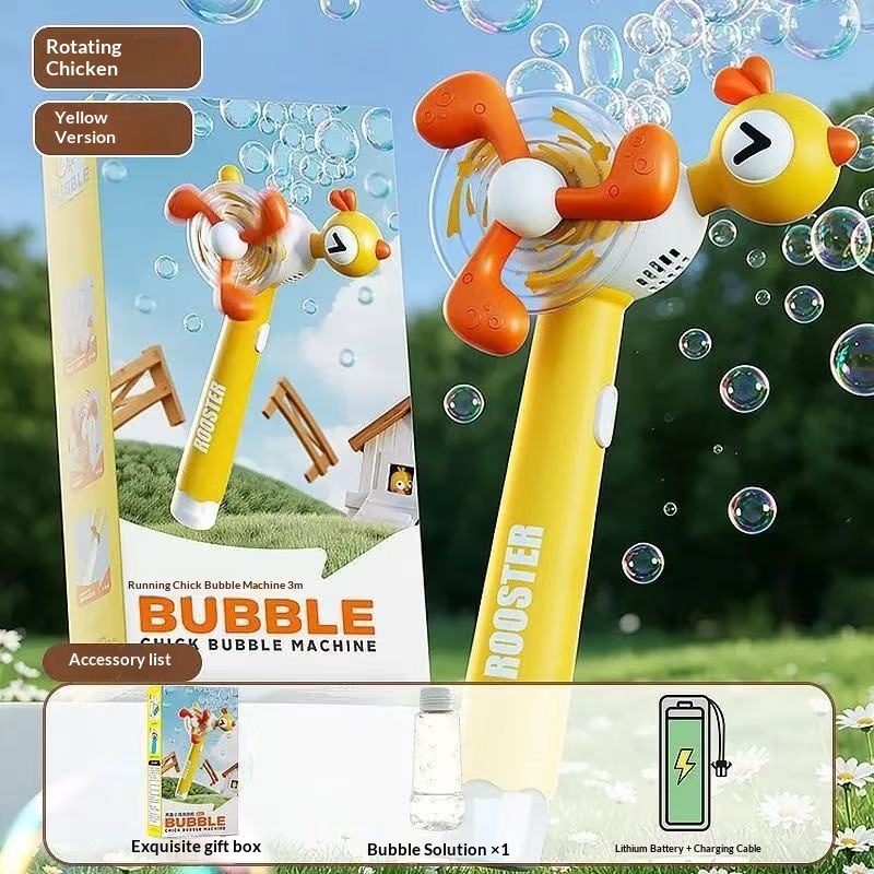 Rotating Chicken-Handheld Electric Automatic Bubble Maker — photo 5
