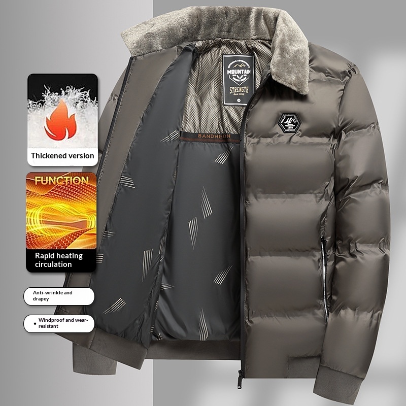 Cotton-padded Casual Coat For Middle-aged Dads — photo 5
