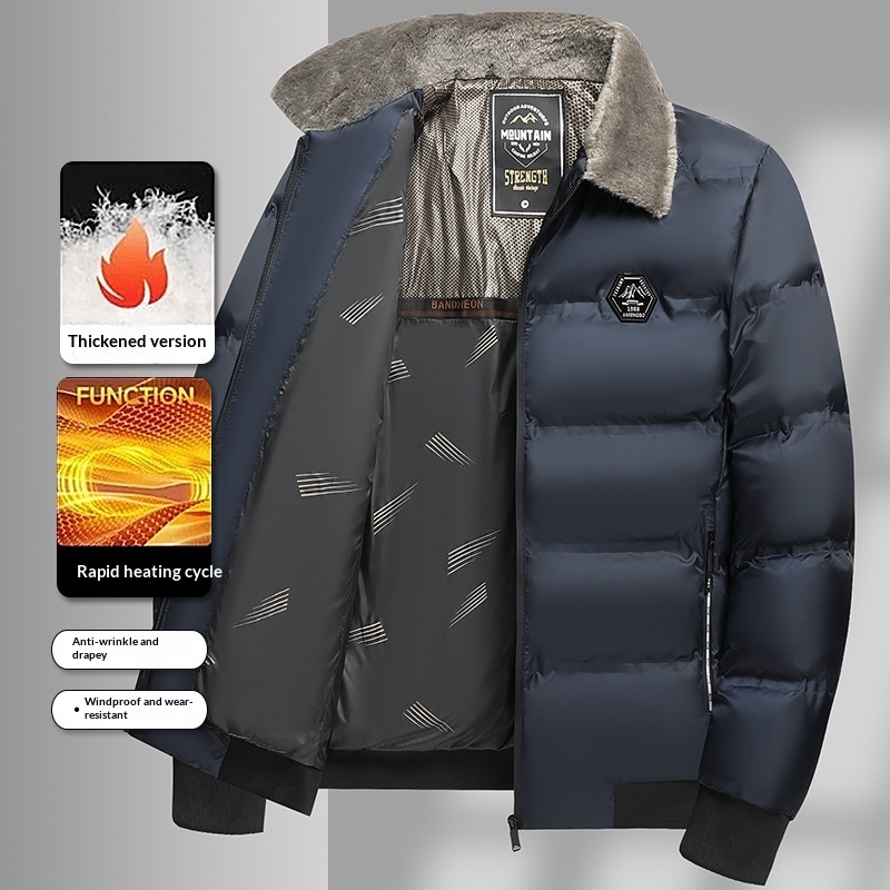 Cotton-padded Casual Coat For Middle-aged Dads — photo 7