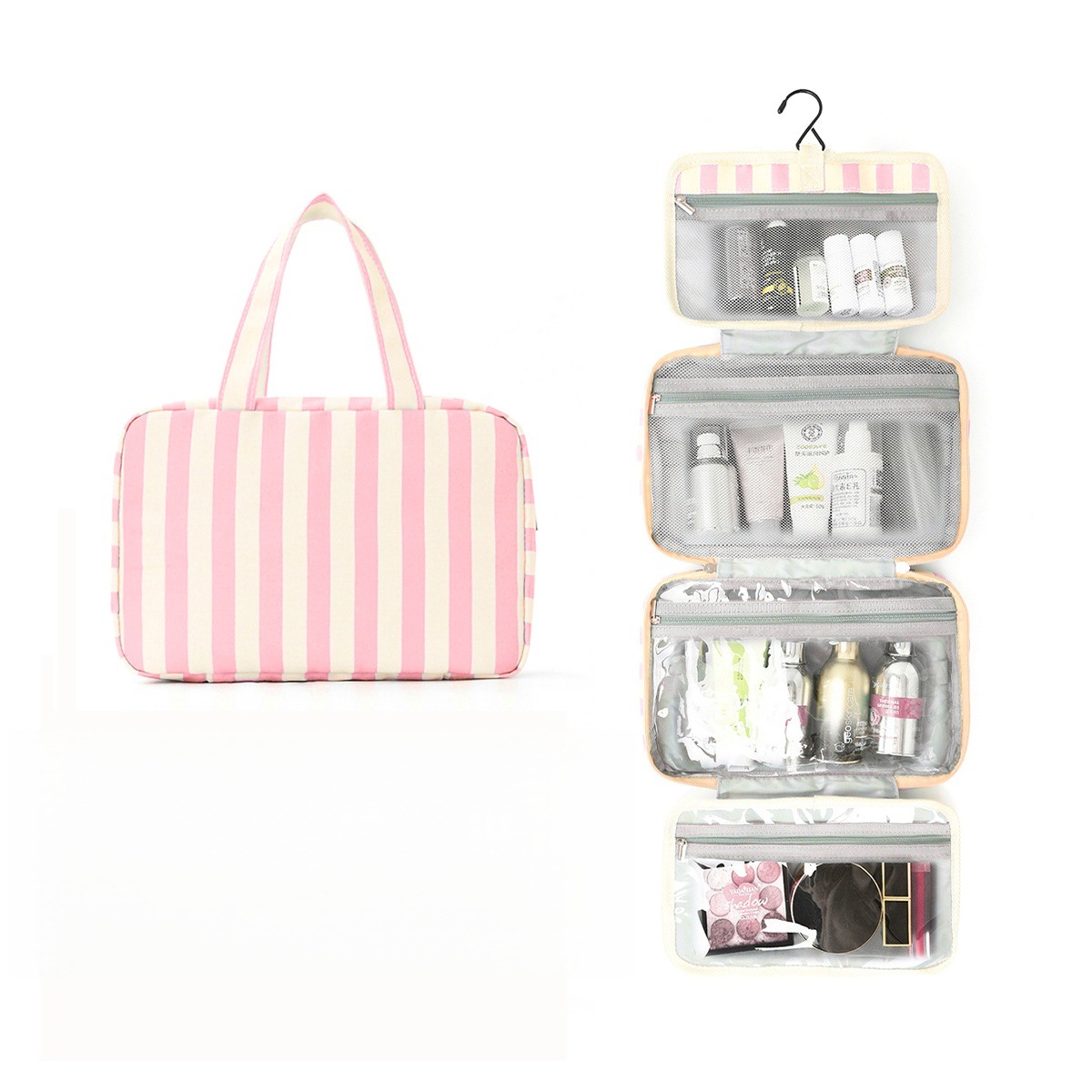 Four-Fold Portable Striped Large-Capacity Organizer With Dry-Wet Separation — photo 3