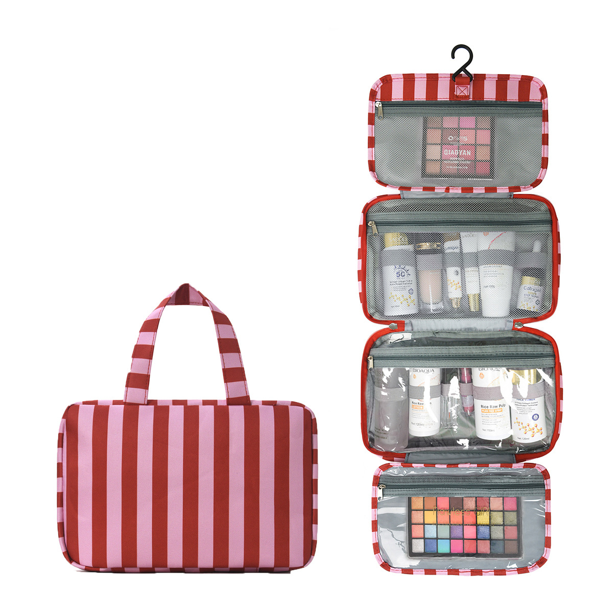 Four-Fold Portable Striped Large-Capacity Organizer With Dry-Wet Separation — photo 4