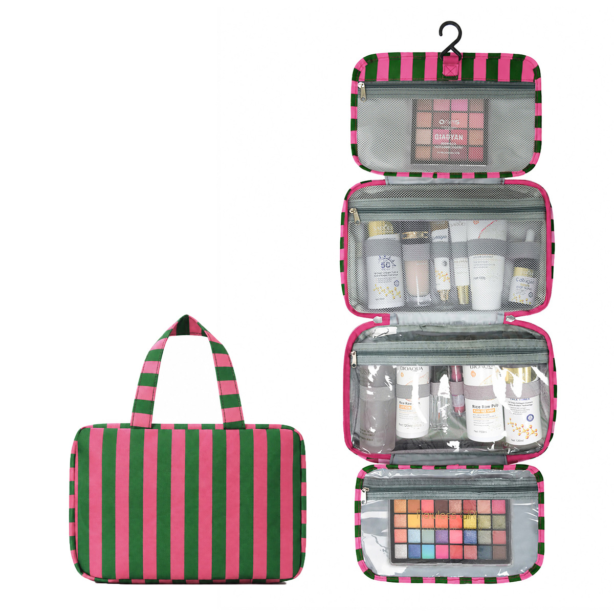 Four-Fold Portable Striped Large-Capacity Organizer With Dry-Wet Separation — photo 6