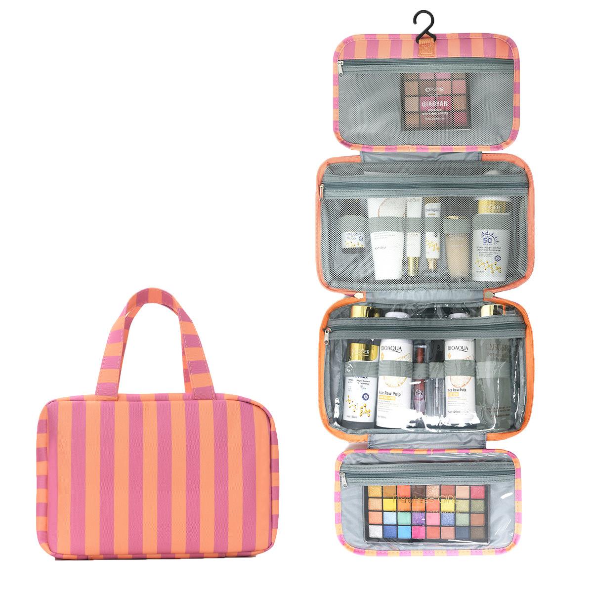 Four-Fold Portable Striped Large-Capacity Organizer With Dry-Wet Separation — photo 8