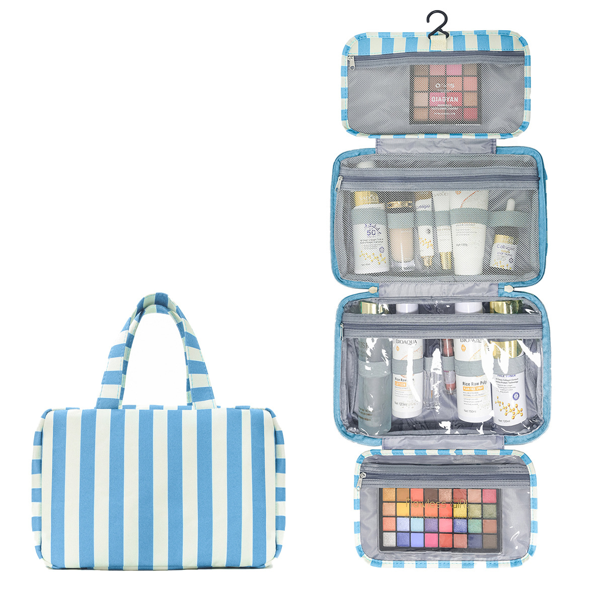 Four-Fold Portable Striped Large-Capacity Organizer With Dry-Wet Separation — photo 10
