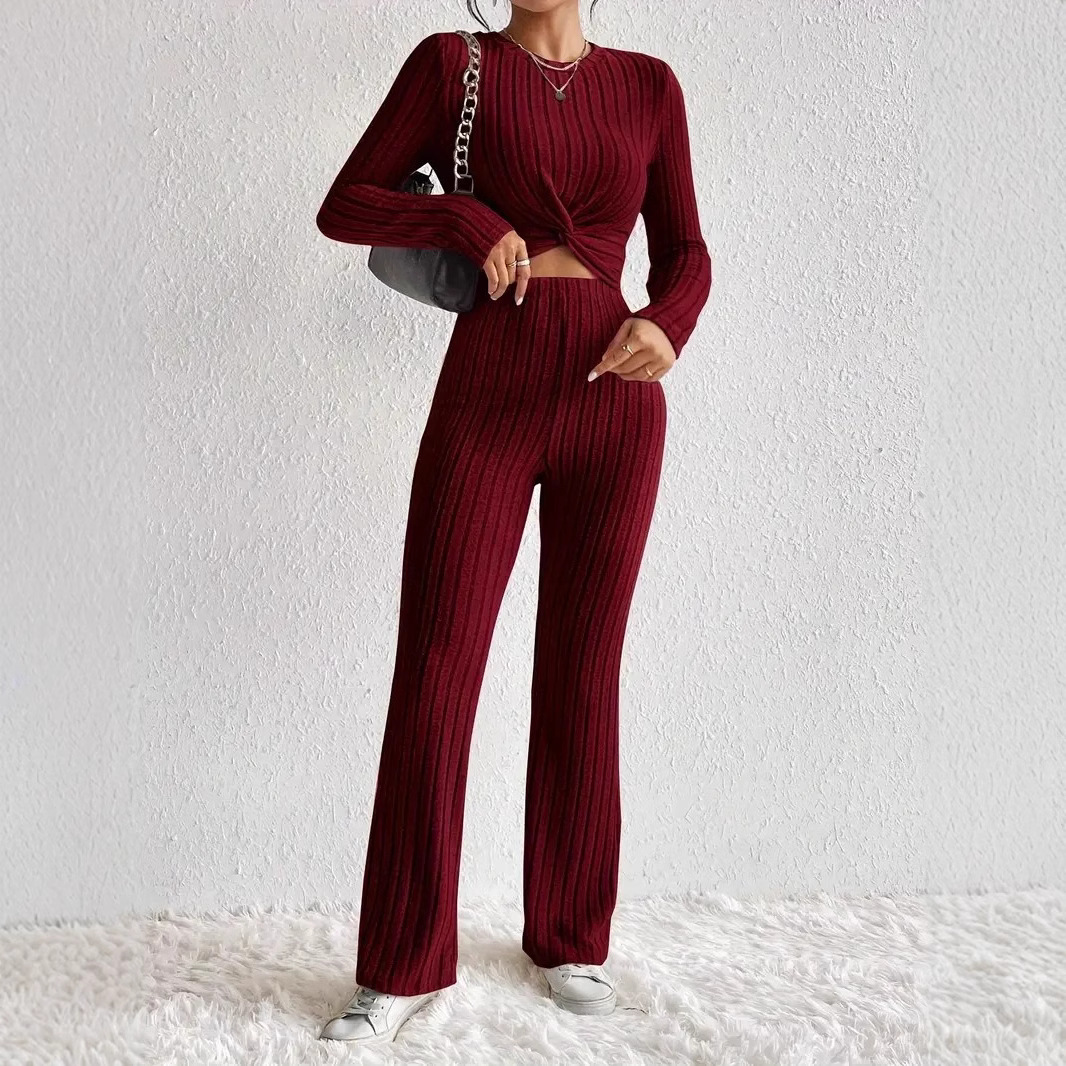 Womens Casual Solid-color Two-piece Set — photo 3