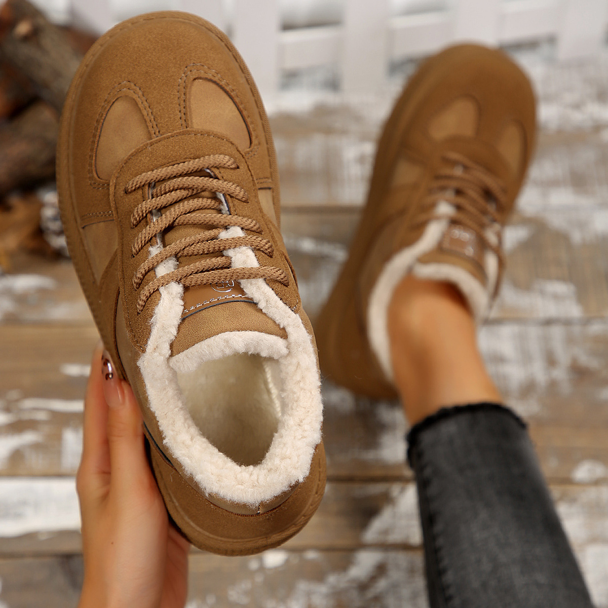 Womens Fleece-lined Warm Short Snow Boots — photo 7