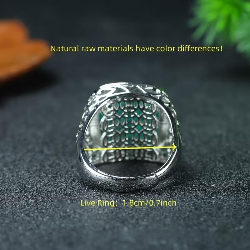 Natural Raw High-Porcelain Turquoise Ring — photo 4