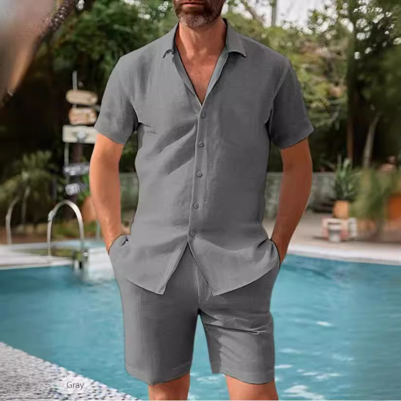 Mens Short Sleeve Shirt Set — photo 3
