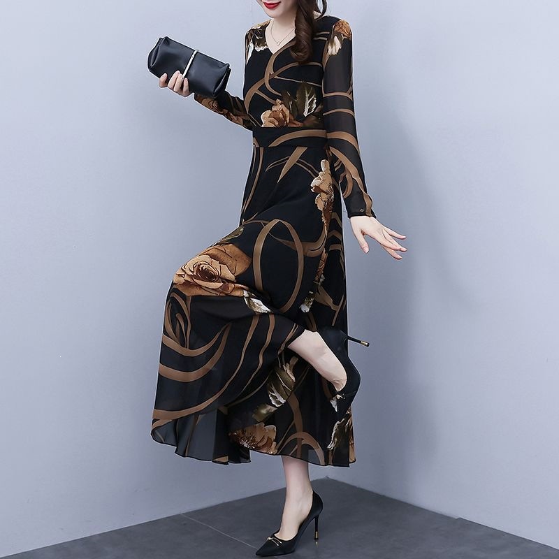 Womens Fashionable Plus-Size Dress With Pockets