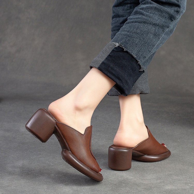 Fashionable New-style Thick-soled Retro Womens Slippers — photo 7