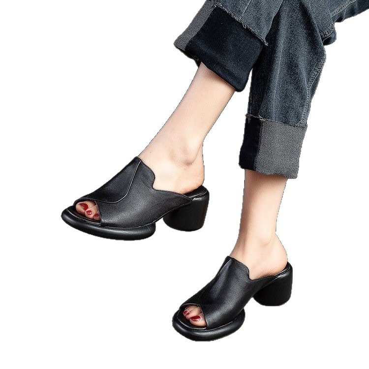 Fashionable New-style Thick-soled Retro Womens Slippers — photo 9