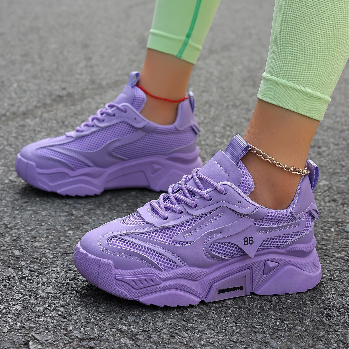 Womens Mesh Fashionable Breathable Casual Sneakers — photo 12