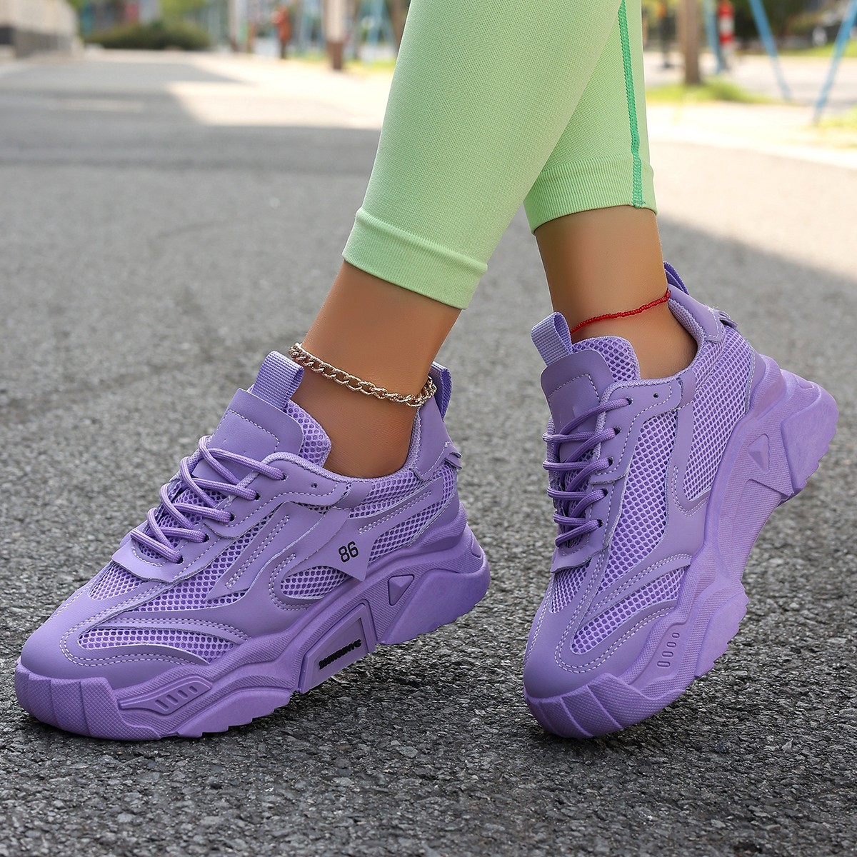 Womens Mesh Fashionable Breathable Casual Sneakers — photo 6