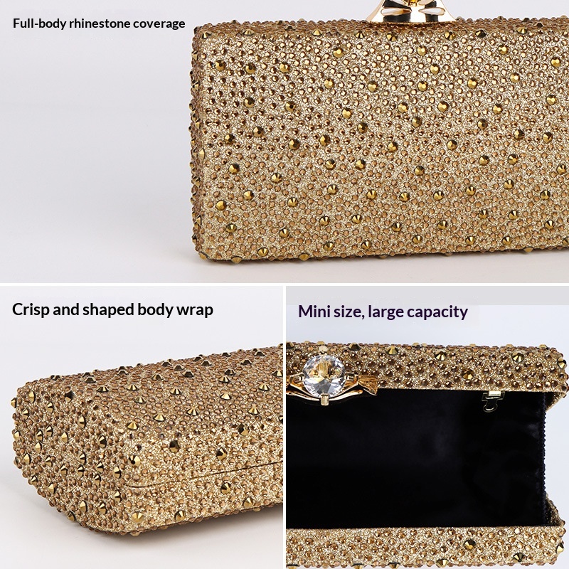 Golden-sequined All-diamond Evening Bagstylish And Elegant For Women — photo 3
