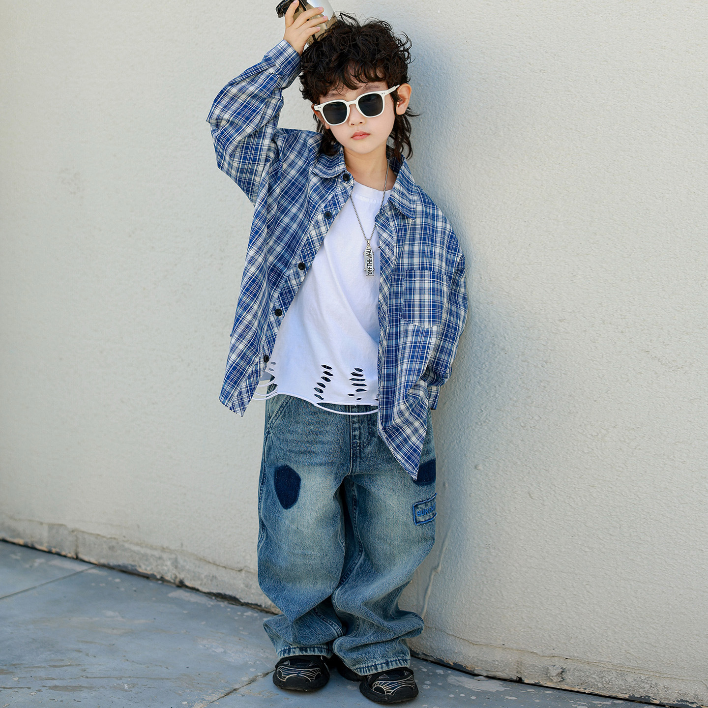 New Plaid Korean-style Chic Mother-and-child Matching Casual Shirt For Kids Versatile And Easy To Style — photo 5