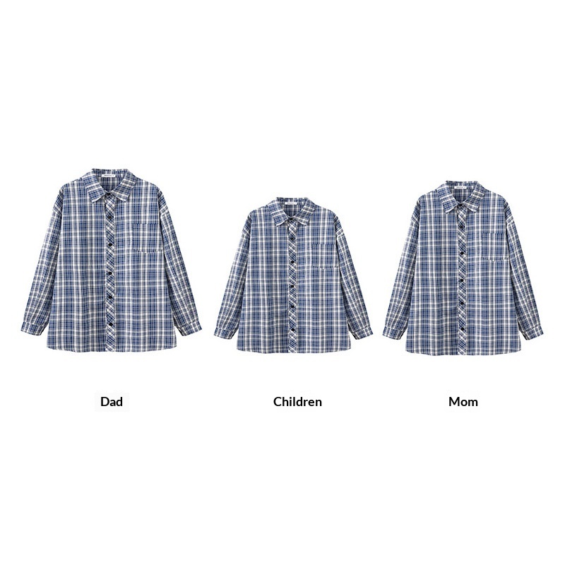 New Plaid Korean-style Chic Mother-and-child Matching Casual Shirt For Kids Versatile And Easy To Style — photo 7