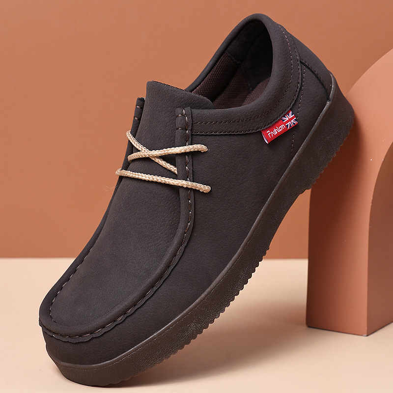 Men's Genuine Leather Dress Casual Shoes - Comfortable Breathable Business Formal Loafers for Daily Wear and Office — photo 5