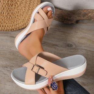 Womens Thick-soled Wedge Peep-toe Sandals — photo 9