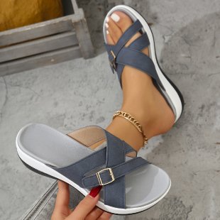 Womens Thick-soled Wedge Peep-toe Sandals — photo 10