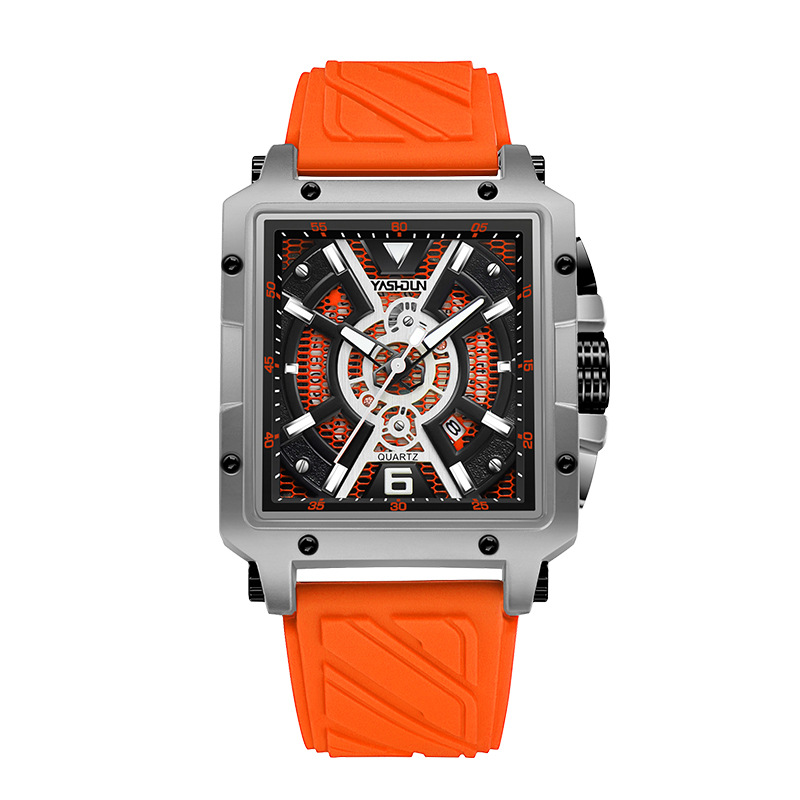 Fashionable Mens Watch With A Large Square Dial — photo 5