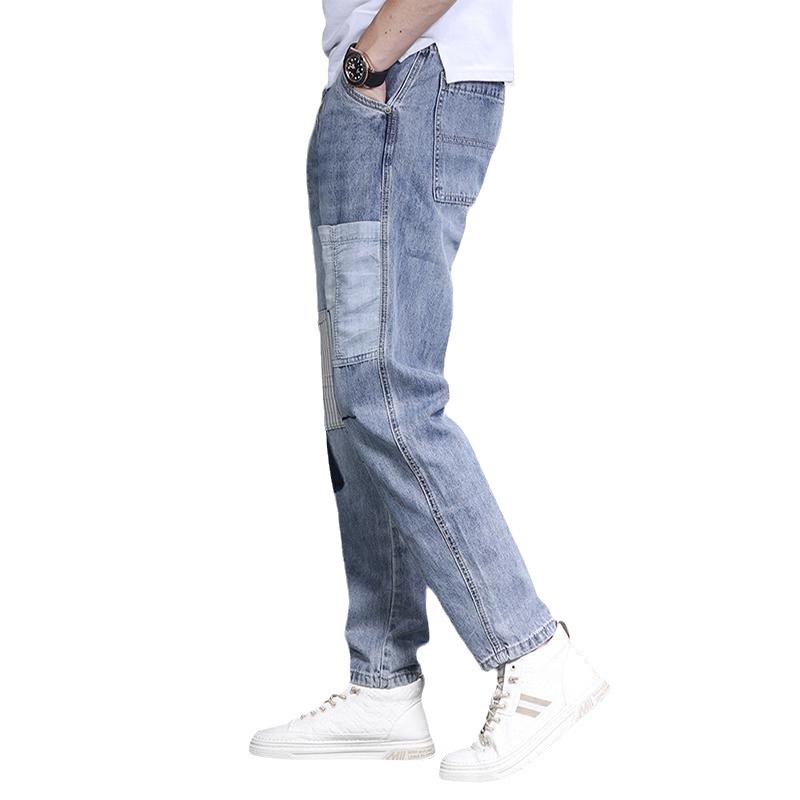 Youthful Trendy Jeans Fashionable Loose-fit Straight-leg Trousers — photo 3