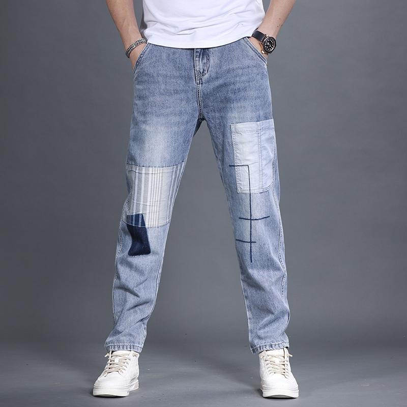 Youthful Trendy Jeans Fashionable Loose-fit Straight-leg Trousers — photo 4