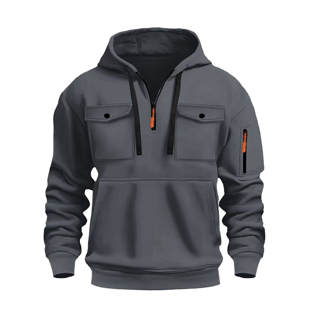 Men's Zip-up Hoodie With Multiple Pockets — photo 3