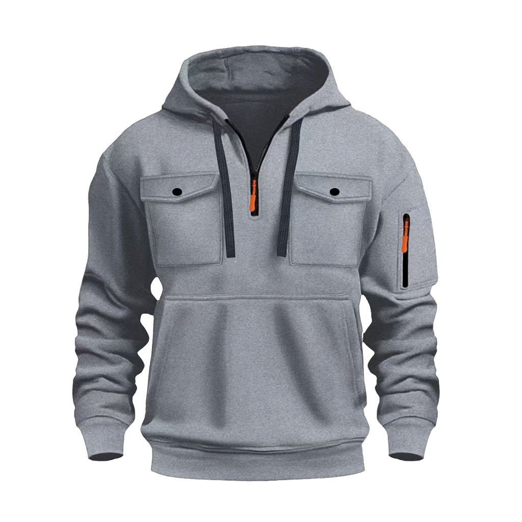 Men's Zip-up Hoodie With Multiple Pockets — photo 5