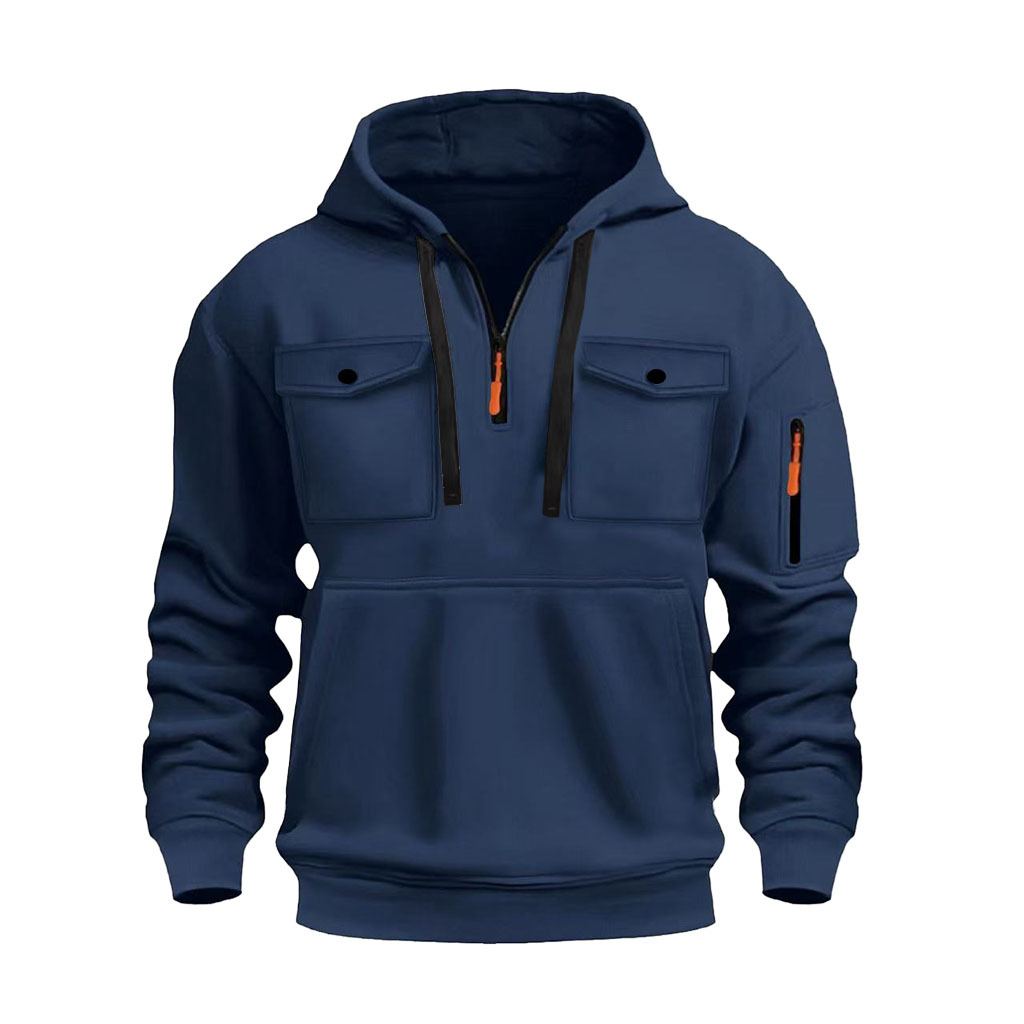 Men's Zip-up Hoodie With Multiple Pockets — photo 7